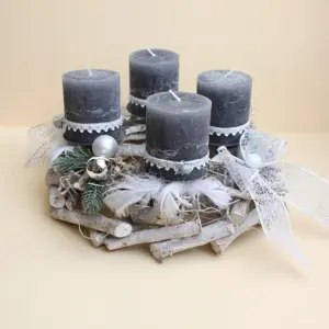 Adventskranz Wurzelholz