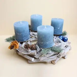 Adventskranz Wurzelholz