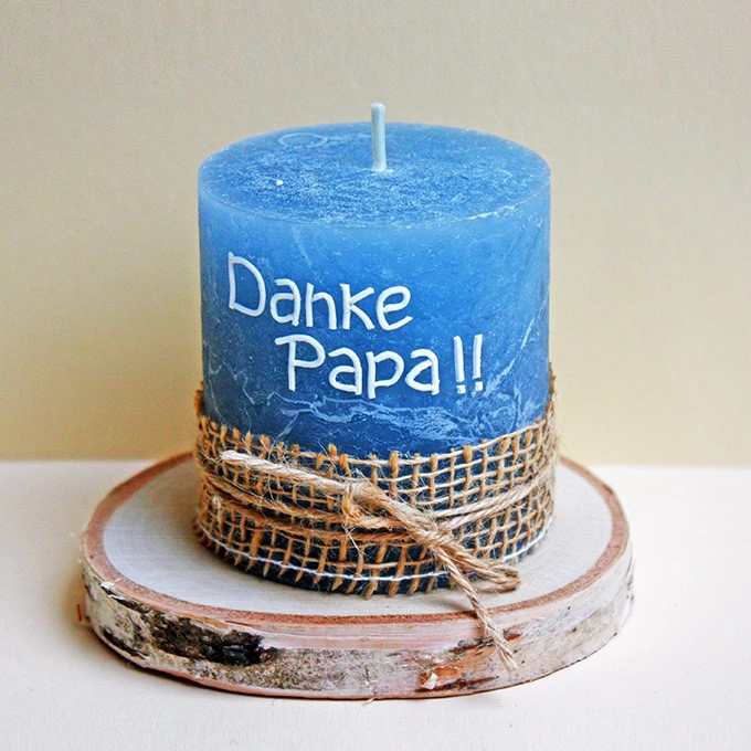 Vatertagskerze Rustik