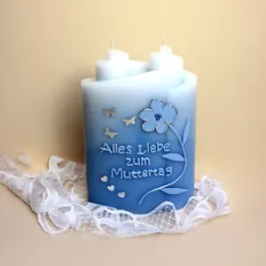 Kerze zum Muttertag »Doppelspirale«