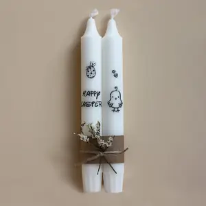 Osterkerzenset, Happy Easter