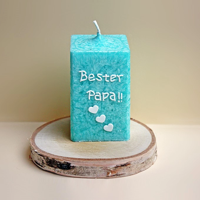Vatertagskerze »Quadrat«