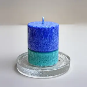 Stearinkerze Zylinder flach