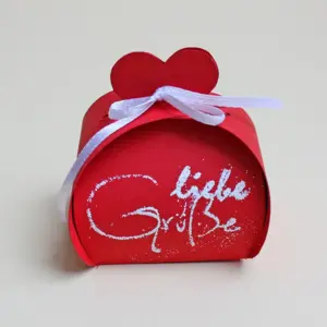 Faltschachtel Herzverschluss