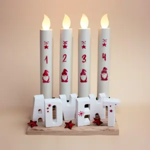 LED Adventsgesteck rot