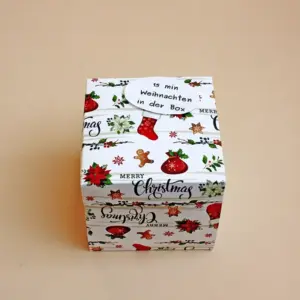 Explosionsbox Weihnachten weiß Stiefel