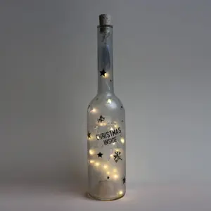 Beleuchtete Flasche, gefrostet