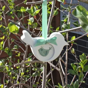 Raysinanhänger Vogel mit Schleife