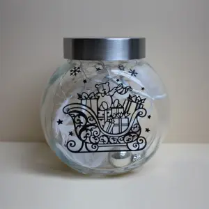 Beleuchtetes Bonbonglas