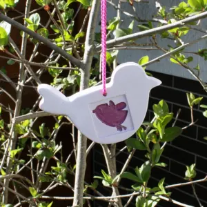 Raysinanhänger Vogel Vogelrelief