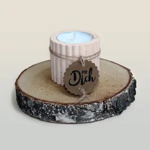 Teelicht »Für Dich« (geriffelt)