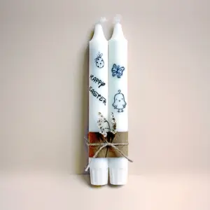 2 er Set Osterkerzen »Happy Easter«